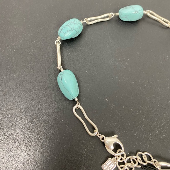 ROBERT LEE MORRIS Turquoise stone sliver necklace NWT - Picture 6 of 9